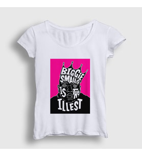 Presmono Kadın Beyaz Biggie The Notorious BIG T-Shirt 40672tt