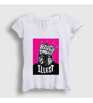 Presmono Kadın Beyaz Biggie The Notorious BIG T-Shirt 40672tt