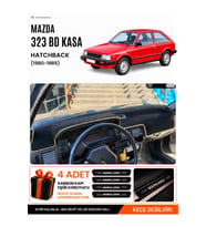 MAZDA 323 BD ESKİ KASA (1980-1985) Uyumlu Torpido Örtüsü Torpido Kılıfı - Siyah Bej