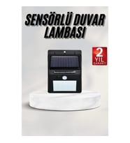 Mey İthalat® Bahçe Aydınlatması Güneş Enerjili Led Işık Lamba Sensörlü Dekoratif