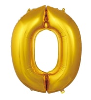 Gold 0 Rakam Folyo Balon 36 cm 1Adet