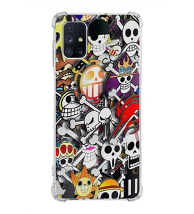 Samsung Galaxy M51  Köşe Korumalı Antişok Kapak Anime Tasarımlı Şeffaf Silikon Kılıf