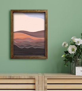 BK Gift Otel Odası Konseptli Doğal Masif Ahşap Çerçeveli Tablo 30x40cm-8
