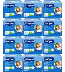 Canped Hasta Bezi Yetişkin Bel Bantlı Tekstil Yüzey M - Orta - Medium 216 (12PK*18)