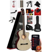 Midex CG-390NT-XBAG Klasik Gitar 4/4 Sap Ayarlı Kesik Kasa (Çanta Askı Capo Metod Pena)