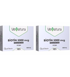 Venatura Biotin 5000 mcg 30 Tablet 2 Adet