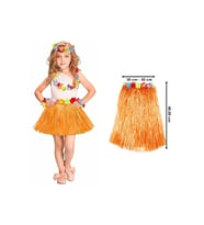 Hawaii Hula Eteği Turuncu Renk 40 cm GO-53-vice 04803