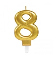 Dodes 8 Rakamı Mum Gold Renk