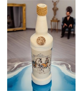 White Dream handmade şişe şamdan