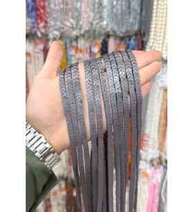 Hematit Taşı Çavuş Kesim Mat Gri 6x3mm Doğal Taş Dizi