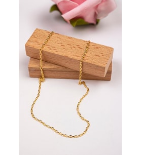 14 Ayar Unisex Forse Zincir 55 CM Altın Zincir LKZNC1090