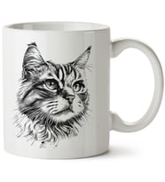 Kedi Baskılı Porselen Kupa Bardak