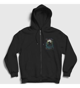 Presmono Unisex Siyah Angel Children Of Bodom Fermuarlı Kapüşonlu Sweatshirt 374668tt