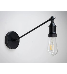 RİOLİGHT MODERN1 SİYAH ÇİFT MAFSALLI 1XE27 DUYLU METAL DUVAR APLİK