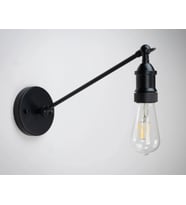RİOLİGHT MODERN1 SİYAH ÇİFT MAFSALLI 1XE27 DUYLU METAL DUVAR APLİK