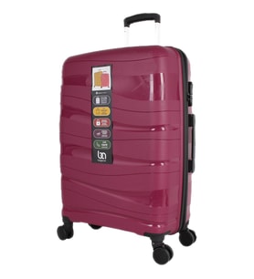 Bagacar Wave Bordo Sert Silikon Kırılmaz Büyük Boy Valiz