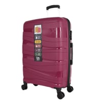Bagacar Wave Bordo Sert Silikon Kırılmaz Büyük Boy Valiz
