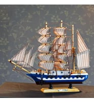 Ahşap Yelken Gemi 75*60 Cm