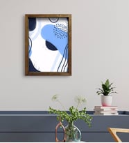 BK Gift Otel Odası Konseptli Doğal Masif Ahşap Çerçeveli Tablo 45x65cm-56