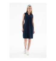 Fashion Friends Polo V Yaka Kolsuz Lacivert Kadın Elbise 26Y0600K1