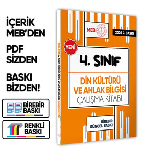 2026 MEB ÖDM İlkokul 4.Sınıf DİN KÜLTÜRÜ VE AHLAK BİLGİSİ Çalışma Kitabı Soru Bankası BASKI ÜCRETİ