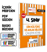2026 MEB ÖDM İlkokul 4.Sınıf DİN KÜLTÜRÜ VE AHLAK BİLGİSİ Çalışma Kitabı Soru Bankası BASKI ÜCRETİ