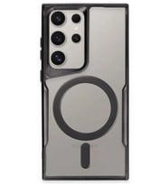 Pilelistore   Samsung Galaxy S23 Ultra Kılıf Boyi Magsafe Silikon Kapak - Siyah