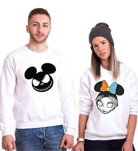 Tshirthane Mause Jack Mause Ölügelin Sevgili Kombinleri Sweatshirt Kombini (Tek Ürün Fiyatıdır.)