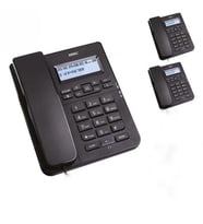 Karel TM145 Ekranlı Masaüstü Kablolu Telefon Siyah – Ofis Tipi Sabit Hat Uyumlu 3’lü Paket