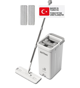 Çok Amaçlı Temizlik Seti, 10L Kova, Kolay Sıkmalı, Mikrofiber Bezli