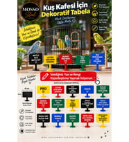 Muhabbet Kuşu / Papağan / Kuş Aksesuar Tabela / Kuş Aksesuarı / İsimlik