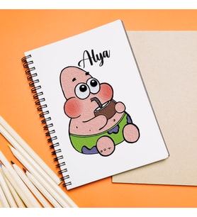Sünger Bob & Petrick Tasarımlı Defter Kişiye Özel