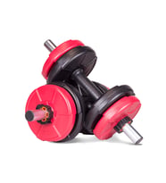 Ecgspor 16 Kg Dambıl Seti Kırmızı-siyah 6 In 1 Fitness Set
