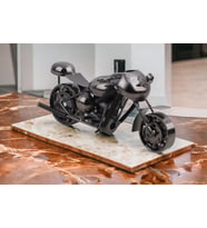 Nostaljik Retro El Yapımı Metal Motosiklet Modeli Dekoratif Biblo Vitrin Süsü Ev Yeni Yıl Hediyesi 2 (Çok Renkli)