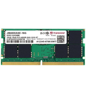 TRANSCEND 16GB DDR5 4800MHZ CL22 NOTEBOOK RAM VALUE JM4800ASE-16G