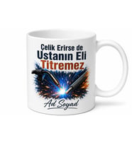 Kaynak Teknolojisi Öğrencisine Argon Kaynağı Elektrot Kıvılcım Kupa Hediye Bardak