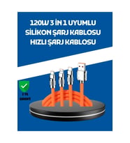 4'ü 1 Arada Çok Fonksiyonlu Şarj ve Veri Aktarım Kablosu Dayanıklı Tasarım