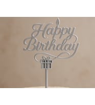 Doğum Günü Kutlu Olsun Hediye Kutusu Pasta Süsü