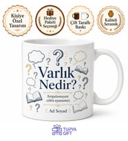 Felsefe Kitapları Soru İşaretleri Düşünme Bulutları Varlık Nedir Kupa Hediye Bardak