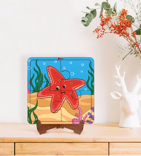 BK Toys Çocuklar İçin 2 si 1 arada Eğitici-Öğretici Ahşap 4 Parça Yapboz Puzzle Çerçeve Model 31