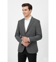 Erkek Tek Spor Ceket Çift Yırtmaçlı BGL-ST04980 (Füme)