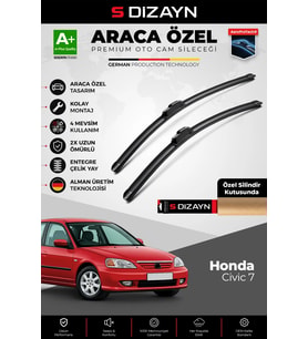 Honda Civic 7 Ön Cam Silecek Seti 2001-2006 Premium Araca Özel 60-38 Cm A+ Kalite