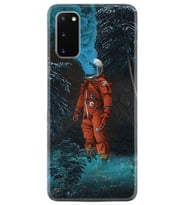 Samsung A02S A03S A10 A12 A13 A21S A22 Kılıf Desenli Silikon Astronot Smoke 1769