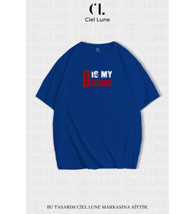 Nevermind Unisex Kadın Erkek To GYM  Baskılı Özel Tasarım Oversize T-shirt (Mavi)