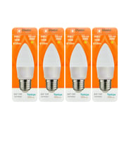 (4 Adet) Osaka 9W (70W) Sarı Işık (3000K) E27 Duylu (Kalın Duy) Led Mum Ampul