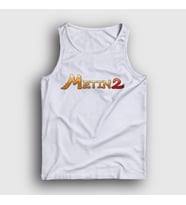 Presmono Unisex Beyaz Logo Oyun Metin2 Atlet 522618tt (Beyaz)