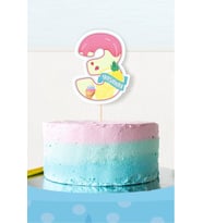 Summer Yaz Temalı 3 Yaşında (üç) Pasta Süsü *Kalın Kağıt