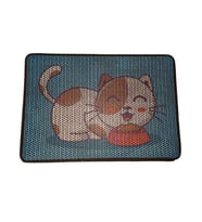 Nanbell Büyük Elekli Çift Katlı Kedi Kumu Paspası 75X59 cm Desenli No:3