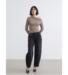 LCW Jeans Siyah Balloon Fit Kadın Jean Pantolon