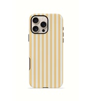 iPhone 16 Pro Max Vorian Çift Katmanlı Kılıf Vanilla Pinstripe